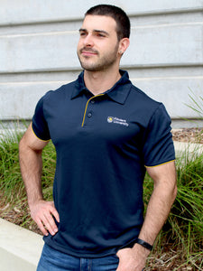 Polo shirt - Navy with Yellow (Unisex)