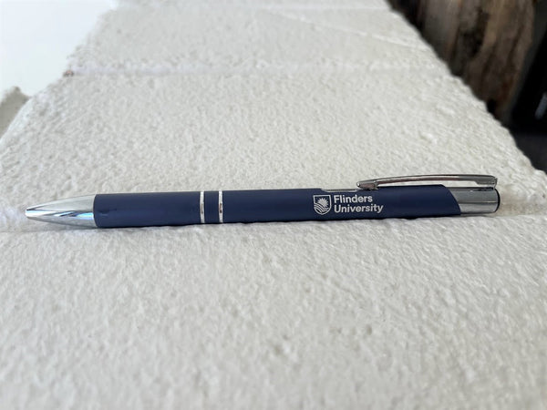 Flinders University Pen (Matte Navy with Metal)
