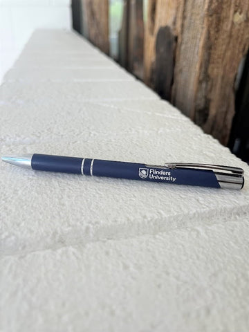 Flinders University Pen (Matte Navy with Metal)